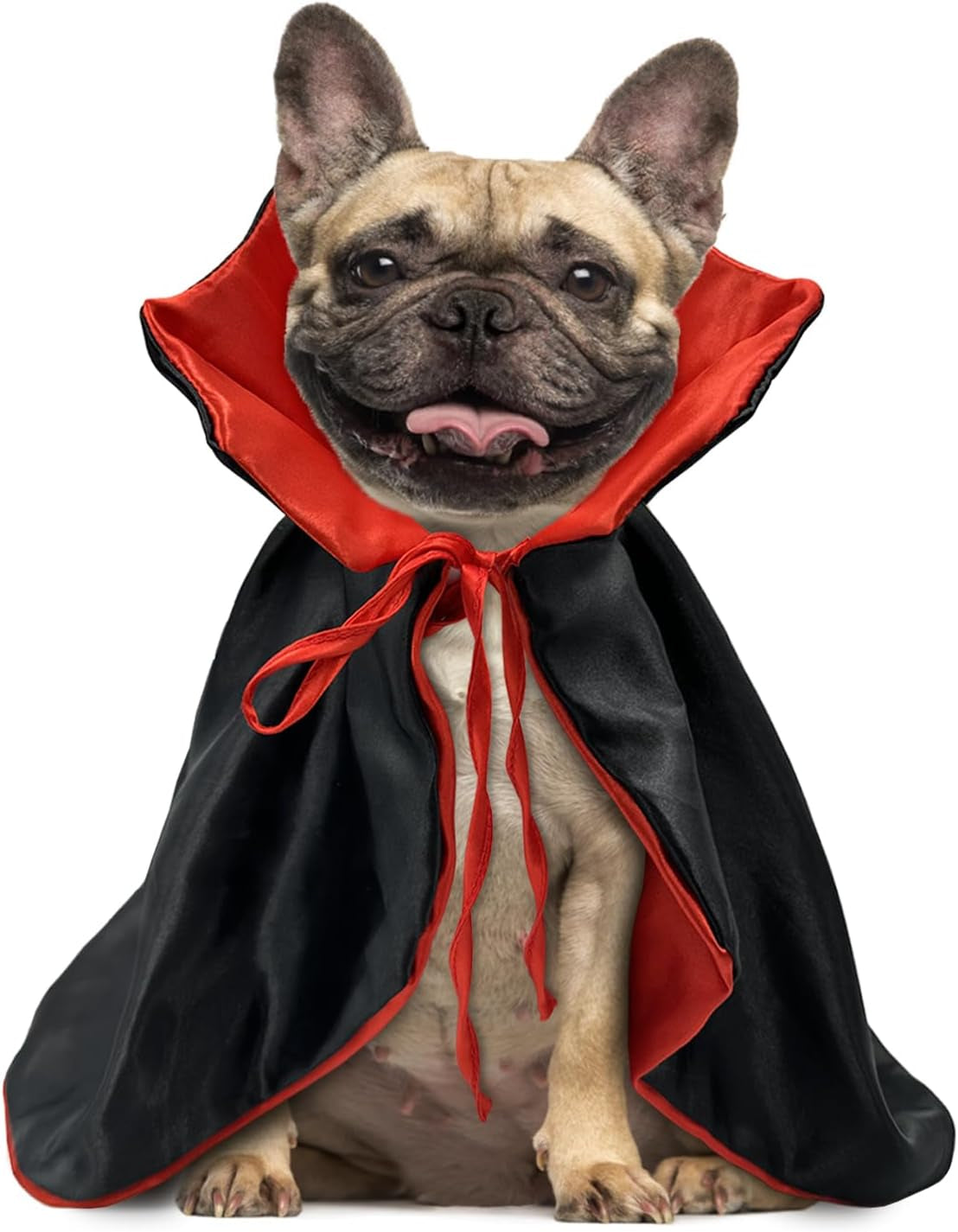 Halloween Costumes for Dogs, Vampire Cloak for Cat, Comfortable Soft Dog Witch Clothes, Red & Black Dog Cape Costume for Small Medium Cat Puppy,Funny Dog Role Play Witch Costumes for Halloween Party