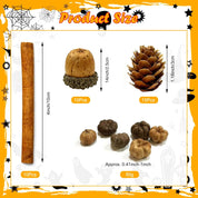 Fall Potpourri with Mini Pumpkin*25g, Cinnamon Stick*10 PCS, Larch Cones*15 PCS, Acorns*10PCS, Perfect Fall Potpourri Bowl Filler, Fall Farmhouse Harvest Decor Christmas Thanksgiving Autumn Potpourri