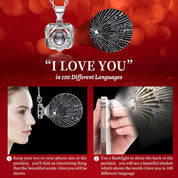 Apragaz Preserved Red Real Rose with Heart I Love You Necklace -Eternal Flowers Rose Birthday Gifts for Women Her Mom Wife Girlfriend Grandma on Valentines Mothers Day Christmas Anniversary Romantic-Red-Flowers In a Box-Made Of Real Nature Fresh Flowers