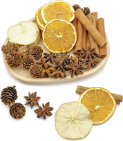 Christmas Potpourri Bowl Filler –Dried Fruits Fragrance with Dried Apple Orange Slice Cinnamon Stick Larch Cones Anise-Christmas Potpourri Fruits Scented for Holiday Table Centerpieces Decoration
