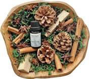 Christmas Potpourri, Cinnamon Pine Cones Scented Potpourri with Cloves, Star Anise, Moss, Pine Blocks, Decorative Christmas Vase & Bowl Filler Decor for Home Fragrance, Sachet, Fall, Winter