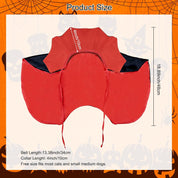 Halloween Costumes for Dogs, Vampire Cloak for Cat, Comfortable Soft Dog Witch Clothes, Red & Black Dog Cape Costume for Small Medium Cat Puppy,Funny Dog Role Play Witch Costumes for Halloween Party
