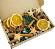 Christmas Potpourri Bowl Filler, 6.09 OZ Christmas Bowl Filler, Dried Orange Slices Cinnamon Scented Potpourri, Holiday Dark Green Moss Potpourri Bowl Filler Xmas Table Centerpiece Decor (Dark Green)