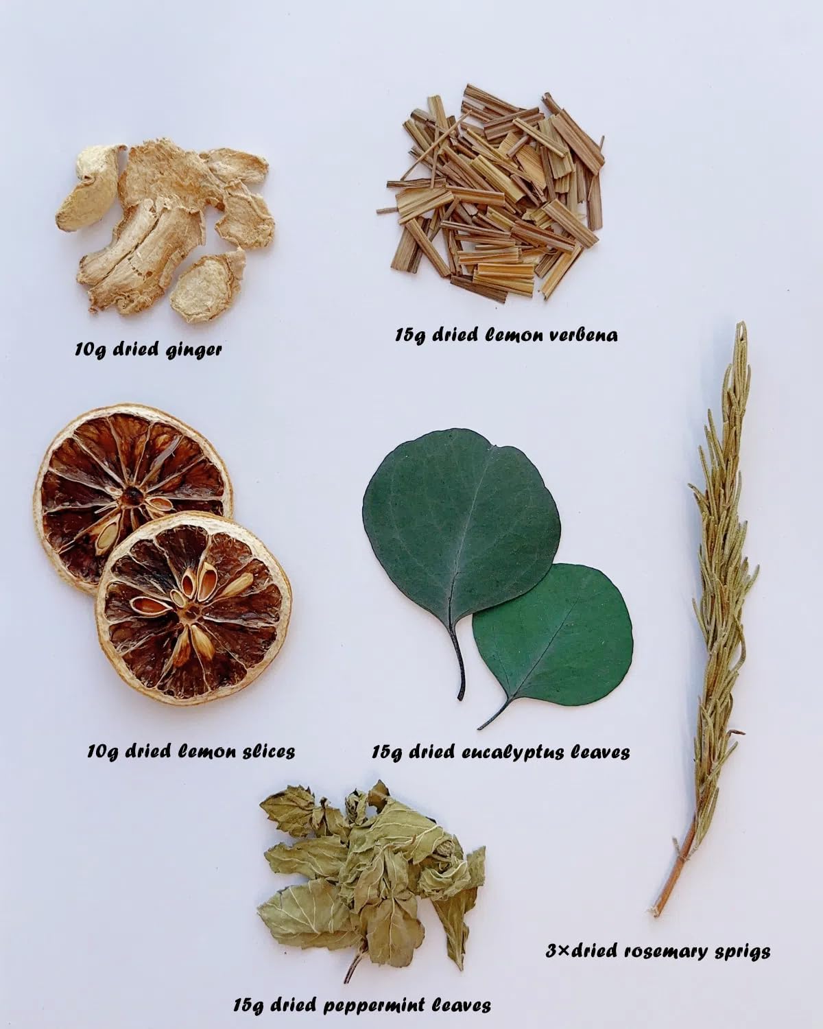 Orange Zest & Rosemary Scented Potpourri, Decorative Potpourri Bowl Filler with Dried Lemon Slices, Ginger, Peppermint Leaves, Refreshing and Spicy Home Fragrance for Vase Filler, Sachet, Fall, Winter