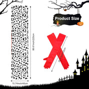 Apragaz Dalmatian Shawl, Halloween Costume Women Black and White Coat with 1920s Red Gloves, Faux Dalmatian Scarf for Halloween Cosplay Party
