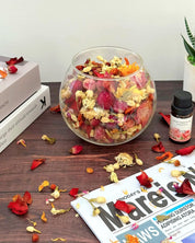 Fall Potpourri, Rose Scented Potpourri with Dried Flowers, Home Fragrance Fall Potpourri Bowl Filler - Decorative Fall Decor for Vase Filler, Sachet, Vial, Winter, Christmas with Lily, Rose, Chamomile