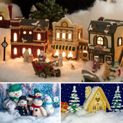 Apragaz Christmas Fake Snow Decoration, Fiber Cotton Snow Fluffy Indoor Snow, Artificial Snow for Christmas Village or Nativity Set, Flame Resistant Crafts Snow for Christmas Decoration(11.28 OZ)
