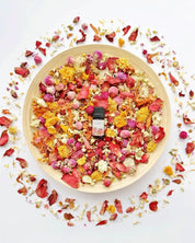 Fall Potpourri, Rose Scented Potpourri with Dried Flowers, Home Fragrance Fall Potpourri Bowl Filler - Decorative Fall Decor for Vase Filler, Sachet, Vial, Winter, Christmas with Lily, Rose, Chamomile