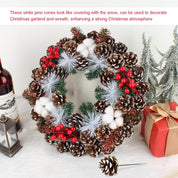 20pcs Christmas Pine Cones Picks Decorations, 2 inch Snow Pinecone Picks, Natural Pine Cones with Wired Stems for Xmas Tree, Floral Arrangements, Wreath, Crafts, Garland, Holiday Home Party Decorating