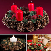 30pcs Christmas Large Pine Cones with Gold Glitter, 1.2-2 inch Natural Pinecones for Decorating, Pine Cones Decorations for Fall, Christmas DIY Crafts,Vase & Bowl Filler,Home Decor,Thanksgiving,Winter