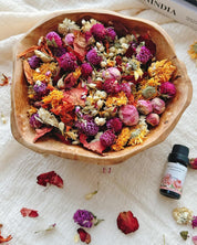 Fall Potpourri, Rose Scented Potpourri with Dried Flowers, Home Fragrance Fall Potpourri Bowl Filler - Decorative Fall Decor for Vase Filler, Sachet, Vial, Winter, Christmas with Lily, Rose, Chamomile