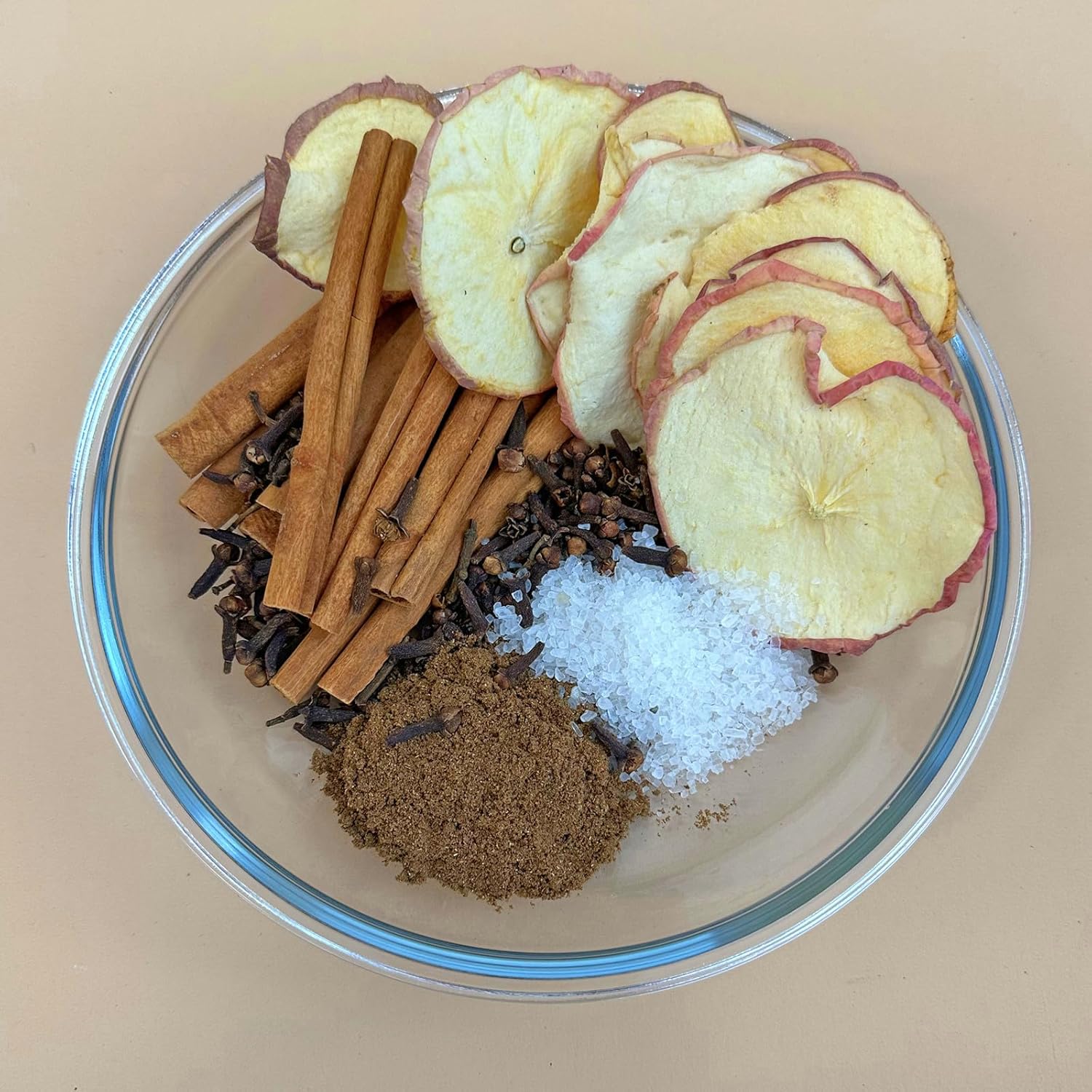 Potpourri Simmering - Dried Apple Slices, Cloves, Cinnamon, Allspice, and Vanilla Salt, Spiced Apple Cider Fragrance Stovetop Potpourri, Fall Scents, Housewarming Hostess Gift, Autumn (Spiced Cider)