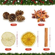 Christmas Potpourri Bowl Filler –Dried Fruits Fragrance with Dried Apple Orange Slice Cinnamon Stick Larch Cones Anise-Christmas Potpourri Fruits Scented for Holiday Table Centerpieces Decoration
