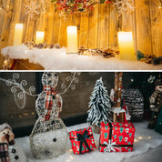 Christmas Glitter Snow Blanket, Fake Snow blanket Roll Indoor Decoration Artificial Snow Blankets Set For Winter Wonderland Christmas Village Wall Tree Xmas Backdrop Party Decor (15.74In×9.8Ft)