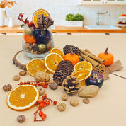 Fall Potpourri -Pumpkins, Dried Orange Slices & Cinnamon Sticks, Perfect Fall Decoration or Bowl Filler - Beautiful Autumn Scent