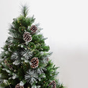 20 PCS Christmas Pine Cones, 2-2.4 Inch Large Natural Pine Cones, Snow Pinecones with 5 Inch Wired Pick for Christmas Tree, Holiday Wreath Garland Ornaments DIY Craft Decorations