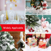 Apragaz Christmas Fake Snow Decoration, Fiber Cotton Snow Fluffy Indoor Snow, Artificial Snow for Christmas Village or Nativity Set, Flame Resistant Crafts Snow for Christmas Decoration(11.28 OZ)