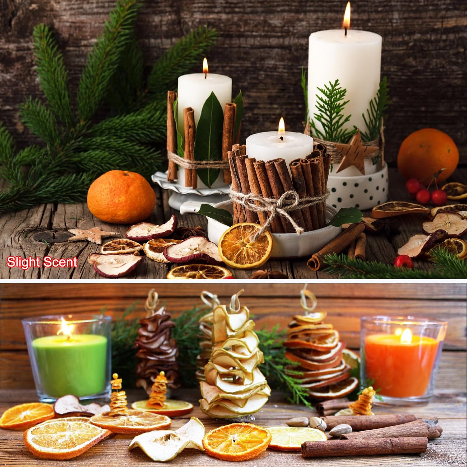 Christmas Potpourri Bowl Filler –Dried Fruits Fragrance with Dried Apple Orange Slice Cinnamon Stick Larch Cones Anise-Christmas Potpourri Fruits Scented for Holiday Table Centerpieces Decoration