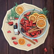 Apragaz Christmas Potpourri-Red Christmas Vase Filler with Cinnamon Sticks, Dried Orange Slices, Cedar Branches, Red Cotton Husks, Christmas Cookies Scent for House Christmas Bowl Filler Decor
