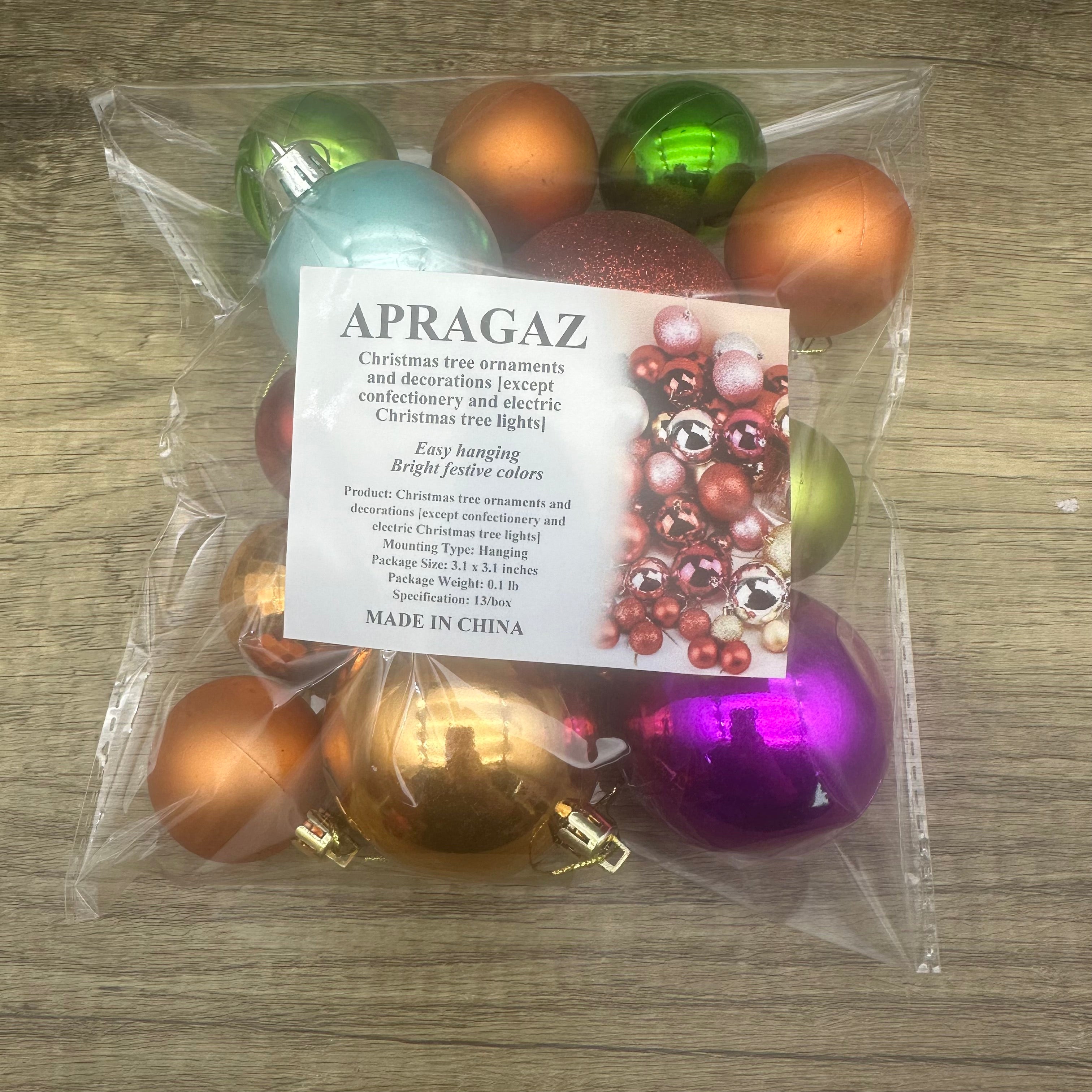 Apragaz Christmas tree ornaments and decorations